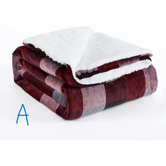 New Sherpa Fleece Blanket Plaid Blanket Super Soft Blankets & Throws for… - Picture 2 of 14
